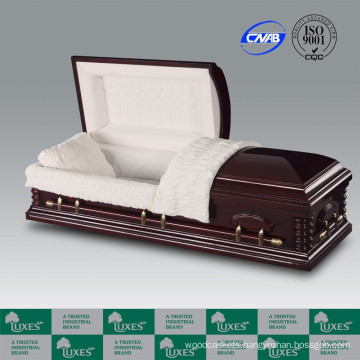 Popular American Style Veneer Casket Coffin For Funeral